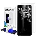 Samsung Galaxy S20 Ultra 5G Tempered Glass Screen Protector,Fingerprint Scaner 3D Transparent Clear Full Curved Edge Case Friendly Anti-Scratch Coverage for Galaxy S20 Ultra【2 Pack】 (S20 Ultra)