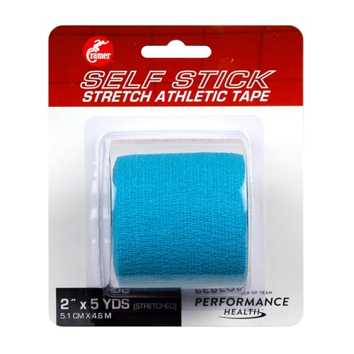 Image of Cramer Eco-Flex Self-Stick Stretch Tape, Teal, 2 inch x 5 yd, Cohesive Athletic Bandage Wrap, Athletic Trainer Flexible Sports Tape, Easy Tear Vet Wrap for Pets, Self Adhesive Bandage Roll, 5 Yards