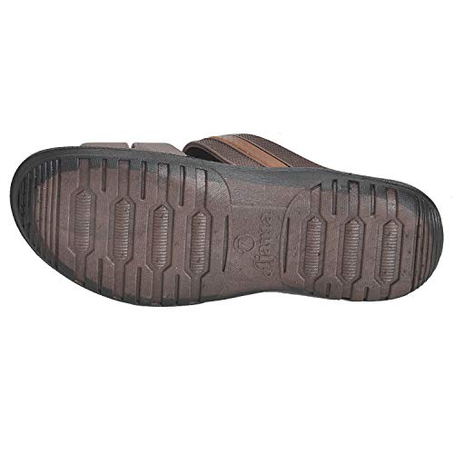 Image of AJANTA Fit & Style Brown Color Men's Casual Slipper-PG0437