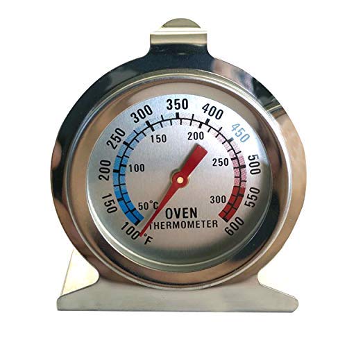 Herran Termometro Da Forno In Acciaio Inossidabile Termometro Da Arrosto Termometro Da Cucina Per Misurare Temperatura Di Cottura(temperatura Da 50 A 300 °C, Argento)