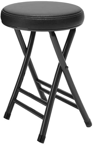 パイプ椅子 丸 折り畳み 折りたたみ椅子 ダイニングチェア スツール 椅子 折りたたみ 会議椅子 ソフトで快適 コンパクト 滑り止め耐摩耗 耐荷重150kg 収納便利 持ち運び 屋内外 お釣り 登山 キャンプ イベント (Black)