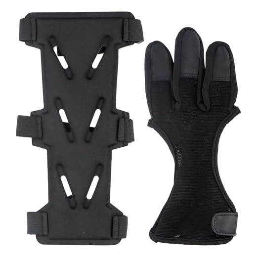 Protector de Brazo de Tiro con Arco, Protector de Antebrazo Ajustable para Caza, Protector de Muñeca y Antebrazo con Arco, Accesorios de Protección para Dedos y Antebrazo para Jóvenes y Adultos