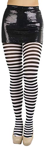 Image of ToBeInStyle Women's Nylon Horizontal Striped Tights