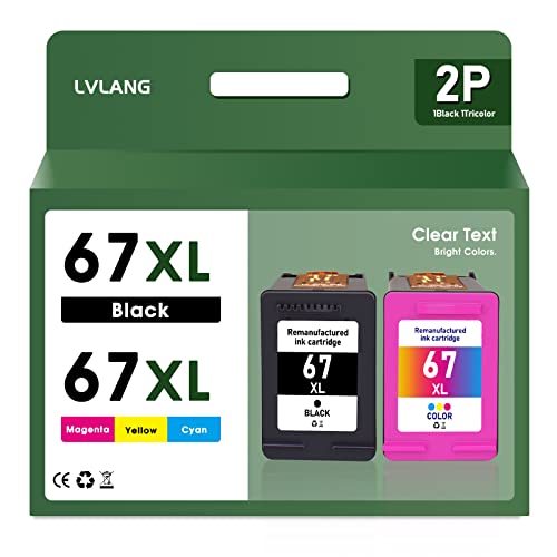 Hyggetech 67XL Ink Cartridge Combo Pack Compatible for HP 67...