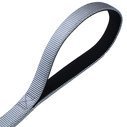 Cyclpet Large Dog Short Leash With Nylon Belting And Soft Padded Handle Lead.(18 Inches, Ultimate Grey) #TOP1