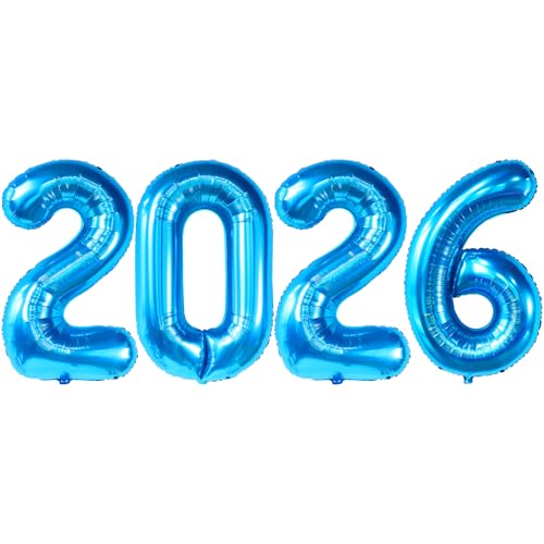 Image of Blue Graduation Decorations 2026 | Giant, 42 Inch, Foil 2026 Graduation Balloons Class of 2026 Decorations | Blue 2026 Balloons Number, Graduation Party Decorations | Prom Decorations 2026, Katchon
