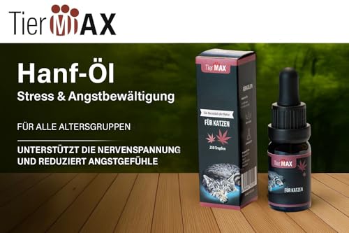 Tiermax Öl für Katzen, Hanföltropfen, für Gelenke und Fell