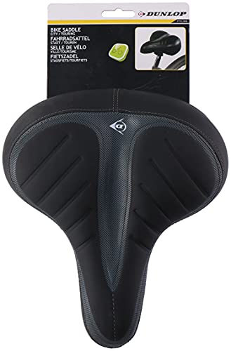 Dunlop Sillín de Bicicleta, Unisexo, Negro, 26 x 23 cm