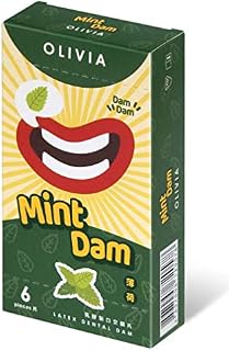 Olivia Mint Scent 6's Pack Latex Dental Dam