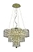 Elegant Lighting 2037D20G/RC Maxim Collection 9-Light Hanging Fixture Royal Cut Crystals with Gold Finish