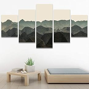 SIGNWIN 5 Panel Canvas Wall Art Modern Art...