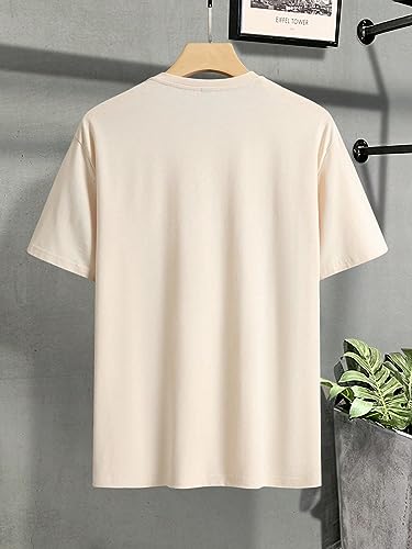 Verdusa Men's Oversized Graphic Tshirts Letter Slogan Drop Shoulder Short Sleeve Round Neck Tee2