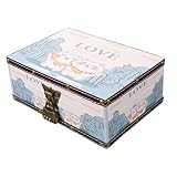 Coffret à bijoux - boîte en bois avec serrure maintient vos accessoires en place, tout en ajoutant une touche vintage à votre maison, coffret à bijoux rétro