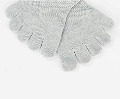 Image of Men Toe Socks No Show Low Cut Athletic Wicking Cotton 5 Finger Split Toe 6 Pack
