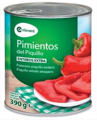 Coaliment Pimientos del Piquillo Interi Extra, Peperoni Rossi in Lattina, 350g Peso Sgocciolato, Confezione da 3