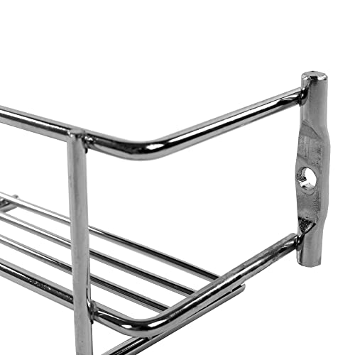 Image of andrew james 1 /2 /3 /4 /5 Spice Rack Organiser - No Assembly Needed | Chrome Hanging Spice Shelf for Inside Cupboard Door or Wall Mounted | Kitchen Organiser (1 Tier)