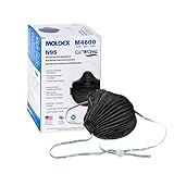 Moldex® M4601 N95 AirWave® M Series Disposable Particulate Respirator Mask with SmartStrap®, NIOSH Approved, Black, Pack of 10, Size Small