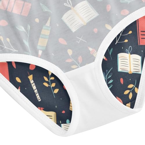 ZZKKO Books Pens Stationery Girls Underwear Toddler Panties for Girls Comfort Brief Size 8Y4