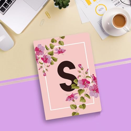 Image of AccuPrints Initial S Premium Soft Bound Notebook Diary |Size 21 x 14.5 cm| for Girls and Women (A5,192 Ruled Pages, 80 GSM) Personal Diary