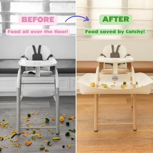 Image of CATCHY - Food Catcher - Compatible with Bugaboo Giraffe + 11 Other High Chairs - Highchair Sold Separately - Baby Food & Mess Catcher - Under High Chair Accessory | High Chair Food Catcher - High Chair Sold Separately - Baby & Toddler Food & Mess Catcher - Under High Chair Accessory