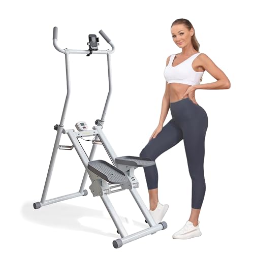 Image of Stair Stepper, Vertical Climber for Home Gym, Compact Folding Full-Body Cardio Machine with Extended Step Range, Adjustable Handlebar & Pedals, Suitable for Women & Men
