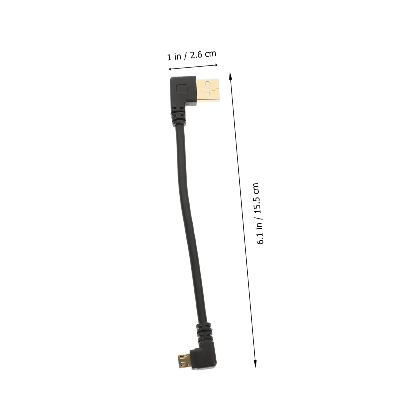 15pezzi Cavo Usb Angolo Retto Cavo Di Ricarica Veloce e Trasferimento Dati Design Compatto Per Smartphone e Tablet Realizzato Di Placcato