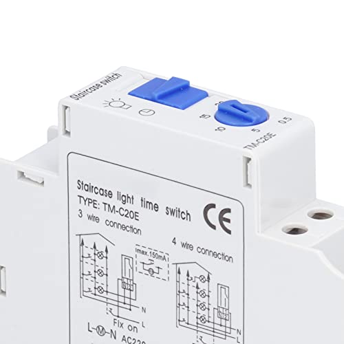 Temporizador de luz de intervalo, interruptor de tempo AC220-240V 1-20 minutos ABS Shell para casa