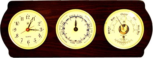 Bey-Berk WS418 Quartz, Tide Clock and Barometer with Thermometer on