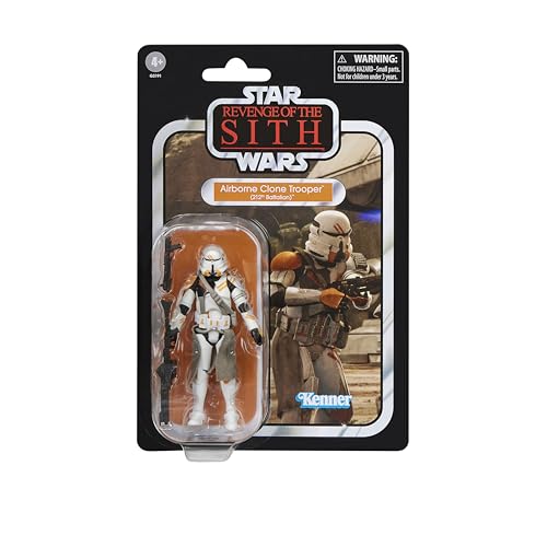 Star Wars The Vintage Collection Obi-Wan Kenobi & Airborne Clone Trooper Star Wars: Revenge of the Sith Premium 3.75 Inch Collectible Action Figures