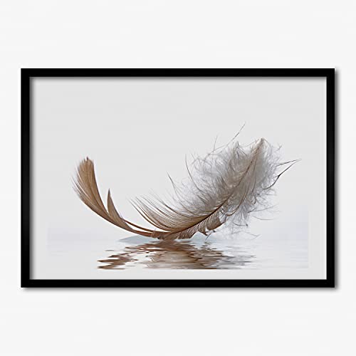 Affiche peinture 70x50 cm avec cadre décoratif en bois Tulup
