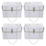 MonoSora Blumen-Geschenkbox mit Griff, wasserdichte Papier-Tragetasche, für Blumensträuße und...