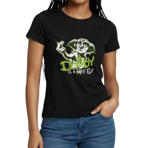 Image of Spreadshirt Harry Potter Dobby is A Free Elf Women's T-Shirt, XL, Black