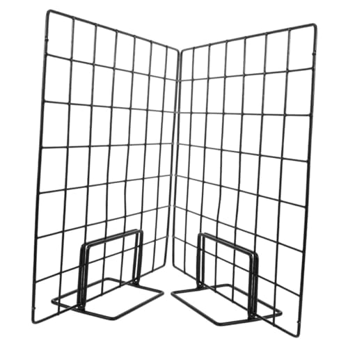 OUNONA 2pcs Display Stand Hanging Ornament Wire Board Grid Wall Panel Wall Grid Panel Wire Planel Wire Grid Wall Display Rack Store Display Rack Photo Grid Wall Decor Iron Black