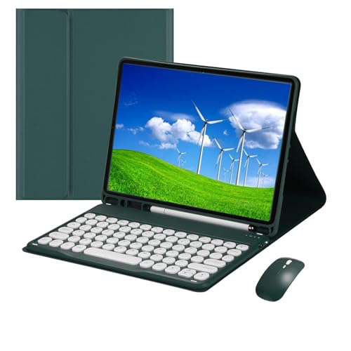 Clavier Étui pour iPad 10 et 11 avec Souris et Support Stylet Intégré Coque Protection