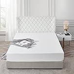 AR Ware King Size Bedding Fitted Sheets 100% Egyptian Cotton 300 TC, Breathable Deep Fitted King Size Sheet, Hotel Quality 30 Cm (White)