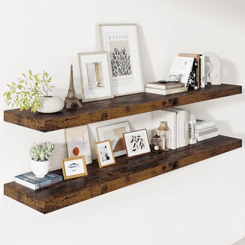 Vivelove 12" Deep Floating Shelves for Wall 55" Long, Wall