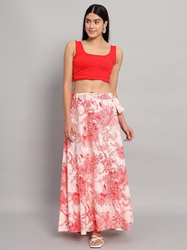 Image of Ravaiyaa - Attitude is everything Cotton Hand Block Floral Printed Wrap Around Women's Free Size Skirt Rapron