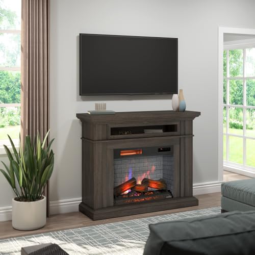 duraflame® Electric Fireplace Wall Mantel with Infrared Heater and Remote