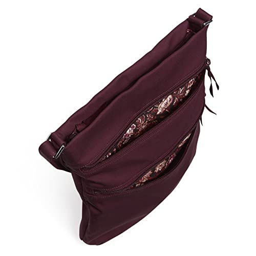 Image of Vera Bradley Women's Cotton Triple Zip Hipster Crossbody Purse
