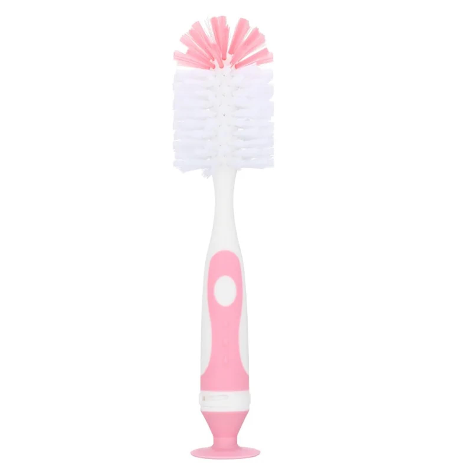 bottle brush Cleaning Brush Bottle Cup Long Handled Rotating for daily(Pink)