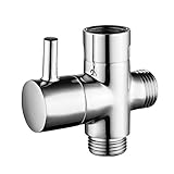 🔧[Weit verbreitet]: Das Messing-Duschumleitungsventil dient zum Anschluss von normalen Duschschläuchen oder Wasserversorgungsschläuchen und ist für die meisten Duschköpfe und Duschzubehör in Küche und Bad geeignet. Und zum Anschließen von Handbrause / Sitzwanne geeignet Schläuche zu Spülenarmaturen oder Waschbecken.