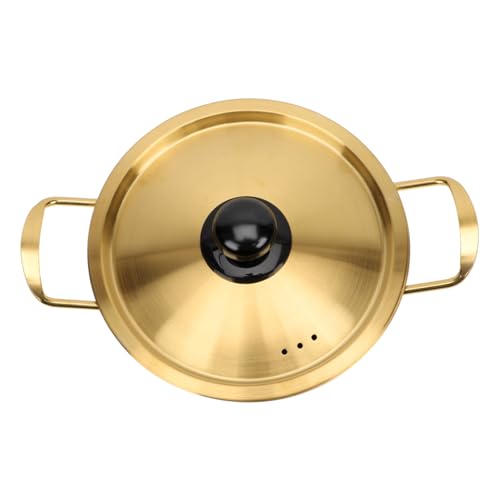 Ciieeo Stainless Steel Instant Noodle Pot Korean Style Double Handle Pot Small Cooking Noodles Korean