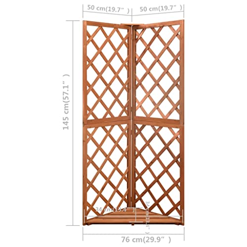 Vidaxl Trellis, Garden Trellis For Vegetable Flower Herb, Planter Raised For Backyard Patio Balcony, Farmhouse Style, Solid Wood Fir #TOP5