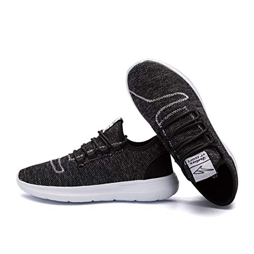 Srenket Mens Casual Athletic Sneakers Comfortable Running Shoes Light Tennis Zapatos Footwear for Men Walking Workout Black43