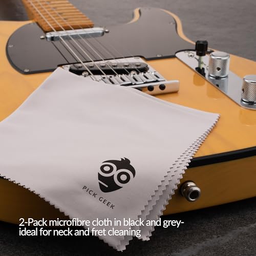 Coffret cadeau pour guitare avec broche Geepin émail et chiffons microfibre - 7