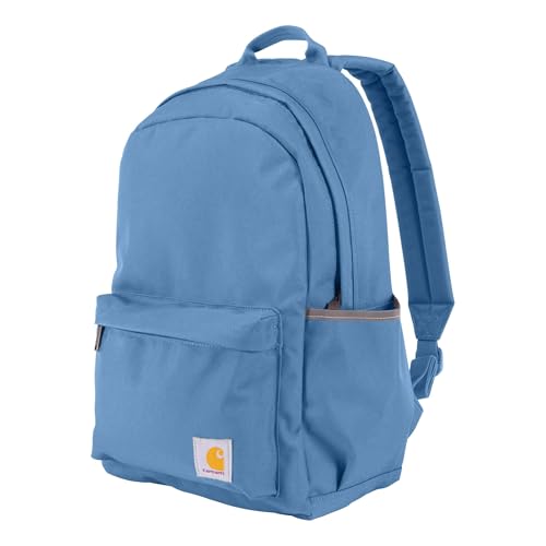 Image of Carhartt 21L Classic Laptop Backpack, Water-Resistant Pack W / 15 inch Laptop Sleeve and Organizational Compartments, Workwear Blue