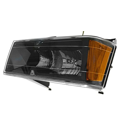 Image of TRQ Driver Side Headlight Assembly Black Bezel Compatible with 2004-2012 Chevrolet Colorado GMC Canyon 2006 Isuzu i-280 2007-2008 i-290 i-350 i-370 GM2502234