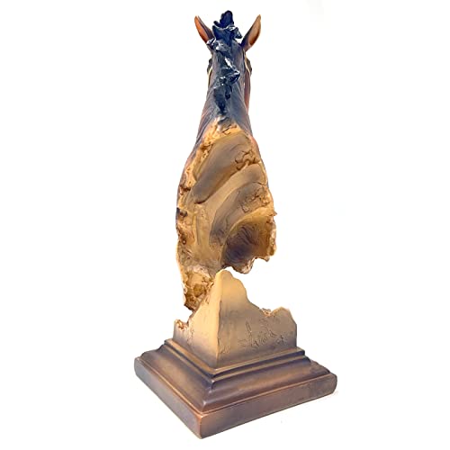 Deshintke Horse Head Resin Ornaments Statue, Horse Head Sculpture Modern Home Office Figurine Decor Desktop Decoration (Brown) #TOP6
