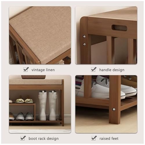 Tabouret porte-chaussures moderne double niveau gain de place - 5