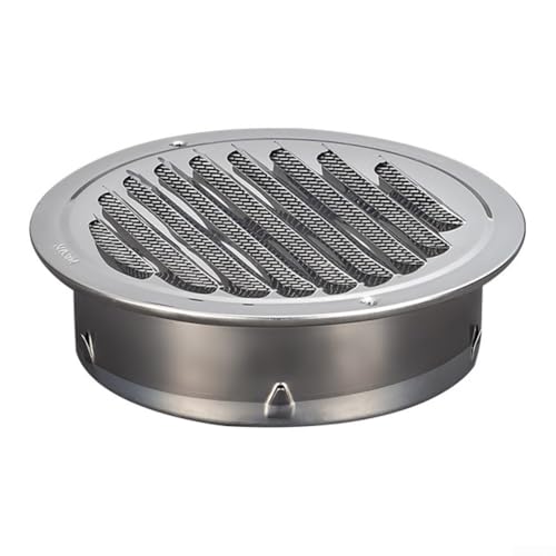 Capucha superior plana resistente al viento hecha de acero inoxidable 304 para ventilación de pared exterior y aberturas de escape (110 mm)